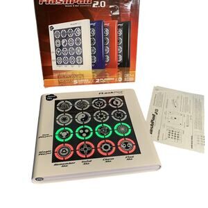 Flashpad 2.0 Touch n Go Handheld Electronic 5 Game Pad White Travel Memory Chase